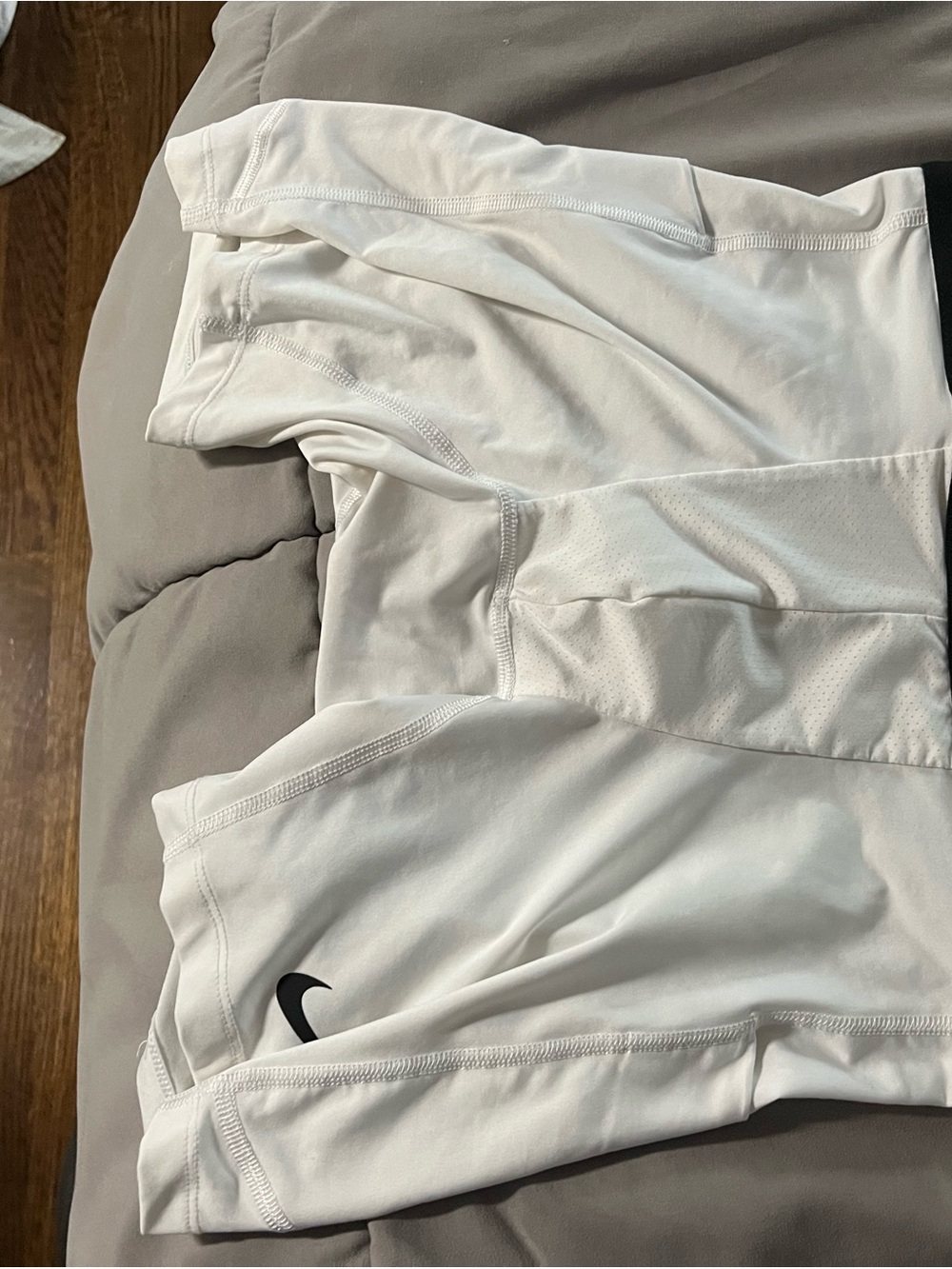 Nike White Dri-FIT Performance Top with Swoosh